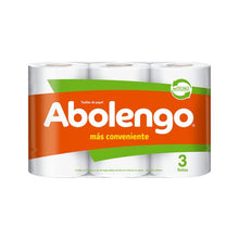 TOALLA PAPEL DOBLE HOJA ABOLENGO UNIDAD (3 ROLLOS)