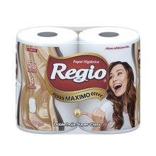 PAPEL HIGIENICO REGIO MAXIMO DOBLE HOJA BOLSON 4UN 12PK 50MTS