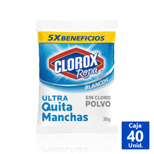 QUITAM POLVO ROPA BLANCA 40X30GR 4TIRA 10 UN