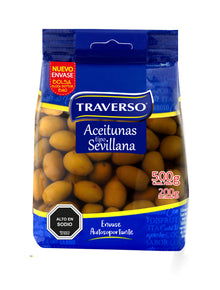 ACEITUNA SEVILLANA TRAVERSO 200GR