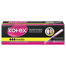 KOTEX TAMPONES CON APLICADOR 16 MEDIO