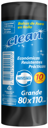 BOLSA ASEO CLEAN ROLLO 80X110 X5 20UNXCJ