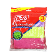 PACK 3 PANOS MICROFIBRA FIBRO 34X36 CM