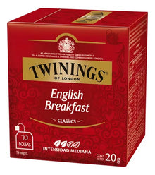 TE NEGRO TWININGS ENGLISH BREAKFAST ETIQUETA ROJA 10BLS