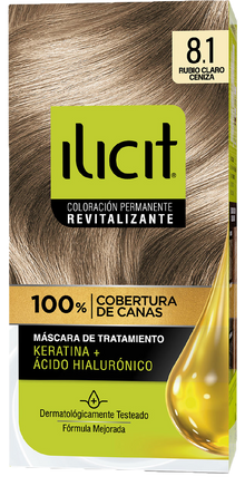 TINTURA ILICIT 8/1 RUBIO CLARO CENIZ 45G