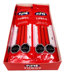 TUBOS FRUTILLA DULCE FINI 12 UNIDADES 15G