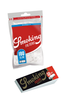 FILTRO SLIM SMOKING DS 180X10X20 + 1 PAPELILLO DELUXE MEDIUM