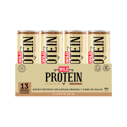 WILD PROTEIN SHAKE & GO VAINILLA 310ML