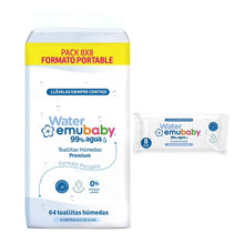 TOALLAS HUMEDAS EMUBABY AGUA PORTABLE 4X8 27UNXCJ